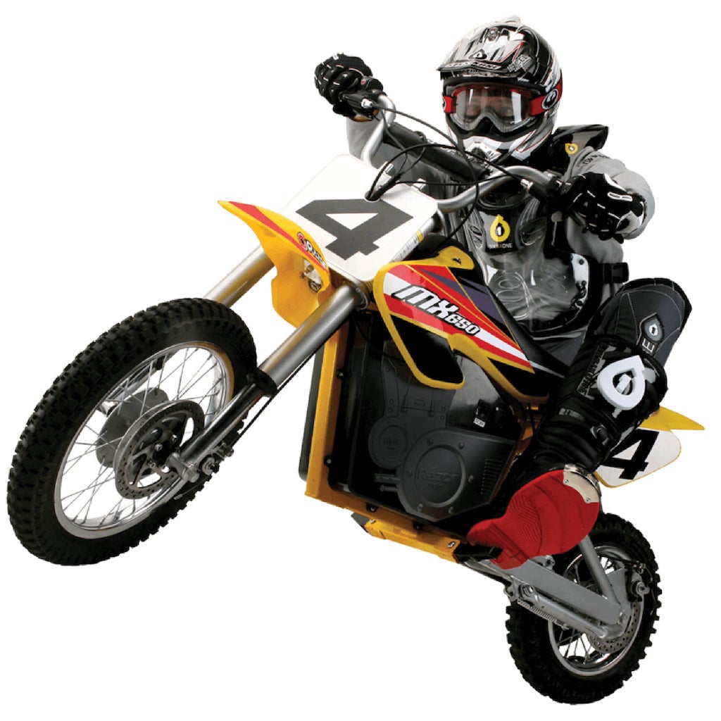 razor dirt rocket mx650 dual suspension and riser handlebars