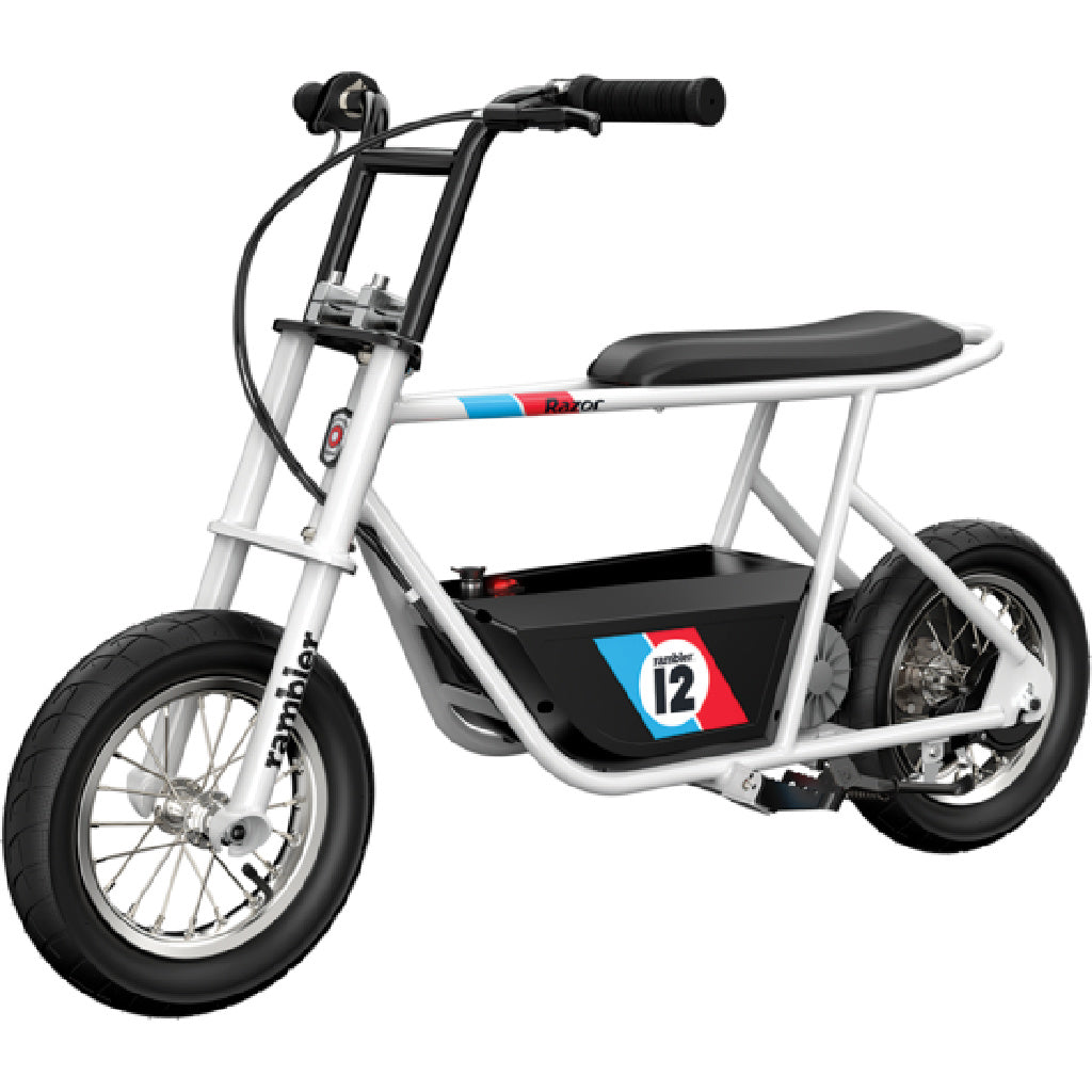 Razor Rambler 12 Electric Mini Bike White electriibe